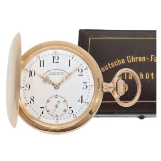 German 14K rose gold hunting cased lever watch Circa 1904