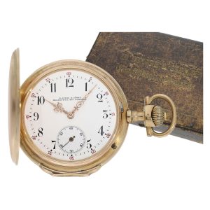 German gold lever watch with chronometer balance Circa 1897