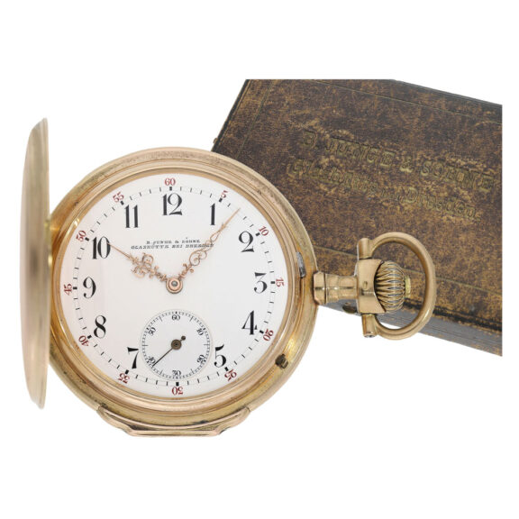 German gold lever watch with chronometer balance Circa 1897 German gold lever watch with chronometer balance Circa 1897