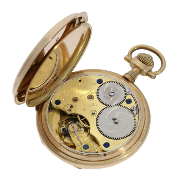 German gold lever watch with chronometer balance Circa 1897 German gold lever watch with chronometer balance Circa 1897