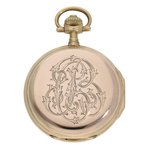 German gold lever watch with chronometer balance Circa 1897 German gold lever watch with chronometer balance Circa 1897