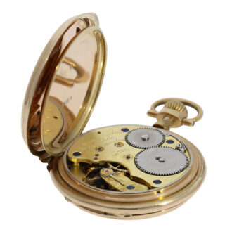 German gold lever watch with chronometer balance Circa 1897 German gold lever watch with chronometer balance Circa 1897