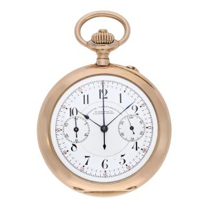 German rose gold lever chronograph with register Circa 1908