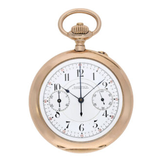 German rose gold lever chronograph with register Circa 1908
