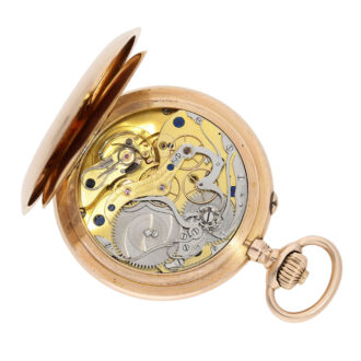 German rose gold lever chronograph with register Circa 1908 German rose gold lever chronograph with register Circa 1908