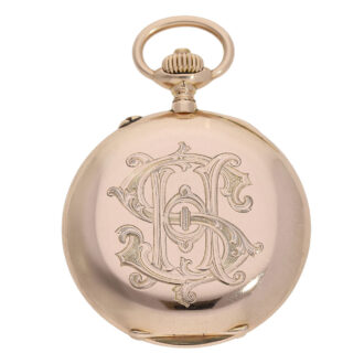German rose gold lever chronograph with register Circa 1908 German rose gold lever chronograph with register Circa 1908