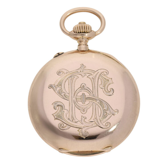 German rose gold lever chronograph with register Circa 1908 German rose gold lever chronograph with register Circa 1908
