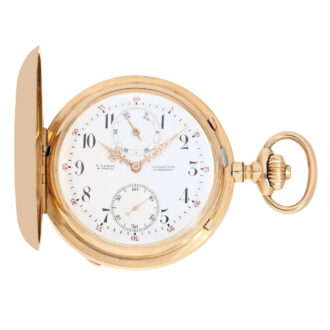 German rose gold hunting cased perpetuale lever watch Circa 1893