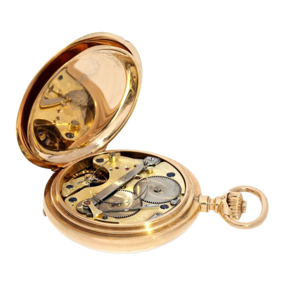 German rose gold hunting cased perpetuale lever watch Circa 1893 German rose gold hunting cased perpetuale lever watch Circa 1893