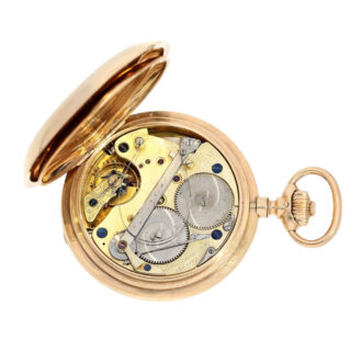 German rose gold hunting cased perpetuale lever watch Circa 1893