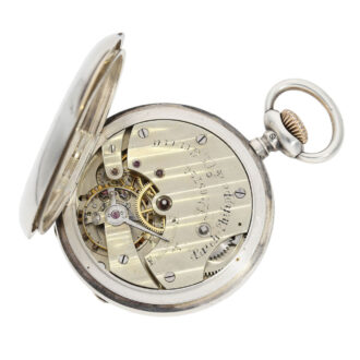 Historically interesting Swiss silver half hunting cased lever Circa 1882