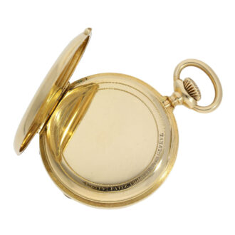 Swiss 18K gold hunting cased lever pocket watch Circa 1890