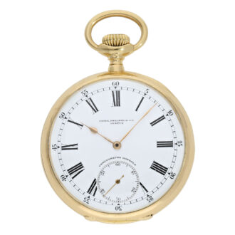 Heavy Swiss 18K gold open faced pocket chronometer Circa 1915 Heavy Swiss 18K gold open faced pocket chronometer Circa 1915