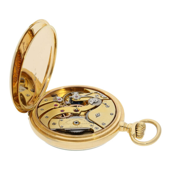 Heavy Swiss 18K gold open faced pocket chronometer Circa 1915 Heavy Swiss 18K gold open faced pocket chronometer Circa 1915