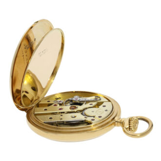 Impressive Swiss 18K gold open faced pocket chronometer Circa 1915