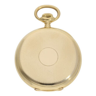 Impressive Swiss 18K gold open faced pocket chronometer Circa 1915