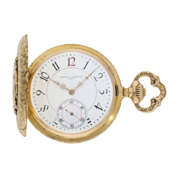 Swiss gold hunting cased lever Renaissance watch Circa 1890 Swiss gold hunting cased lever Renaissance watch Circa 1890