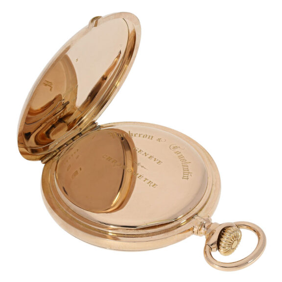 Swiss rose gold hunting cased ankerchronometer Circa 1909 Swiss rose gold hunting cased ankerchronometer Circa 1909