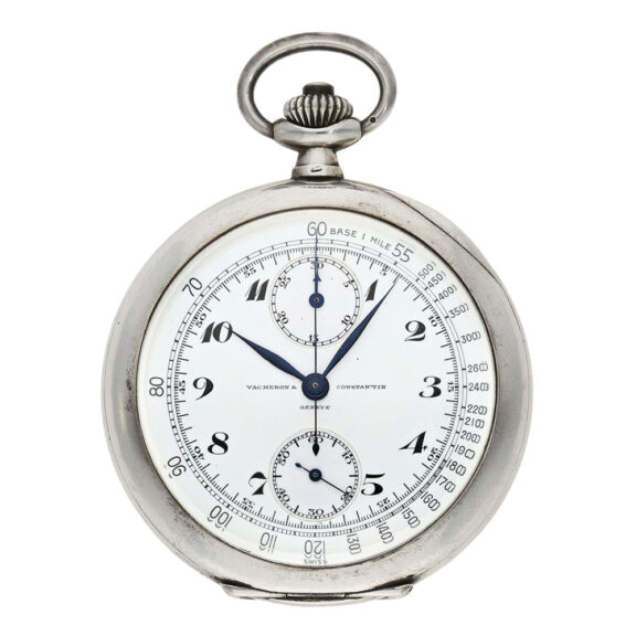Swiss silver lever chronograph with tachymeter Circa 1920