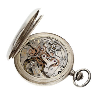 Swiss silver lever chronograph with tachymeter Circa 1920
