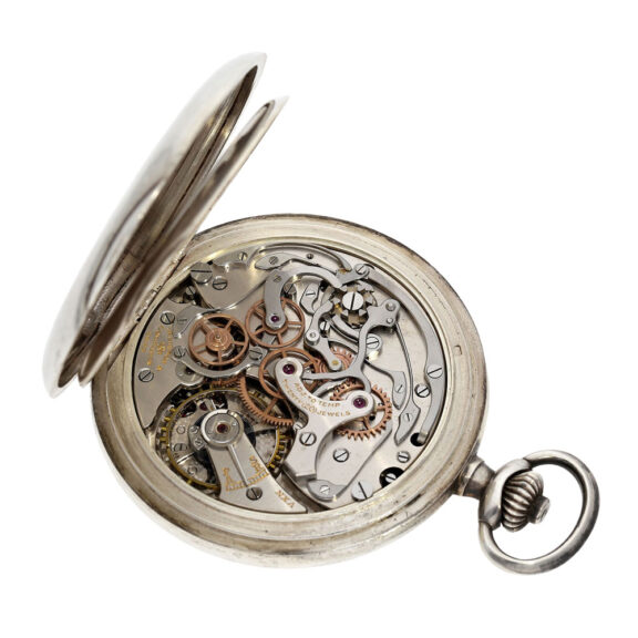 Swiss silver lever chronograph with tachymeter Circa 1920 Swiss silver lever chronograph with tachymeter Circa 1920