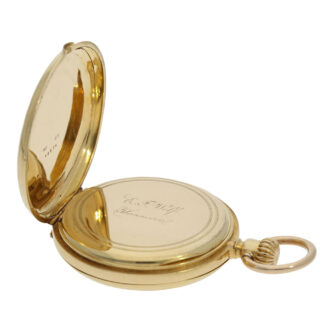 Early Swiss gold half-quarter repeating lever watch Circa 1875 Early Swiss gold half-quarter repeating lever watch Circa 1875