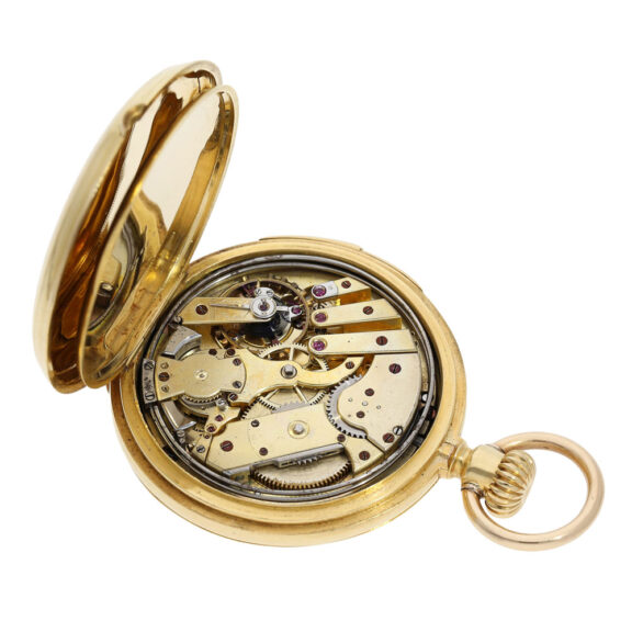 Early Swiss gold half-quarter repeating lever watch Circa 1875 Early Swiss gold half-quarter repeating lever watch Circa 1875
