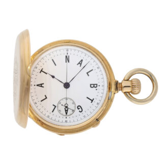 Swiss hunting cased chronograph with special dial Circa 1874