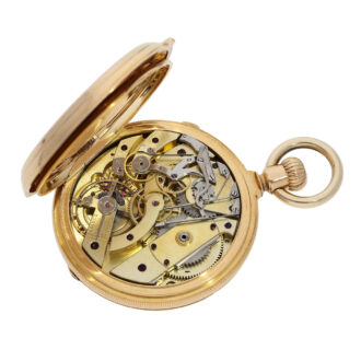 Swiss hunting cased chronograph with special dial Circa 1874