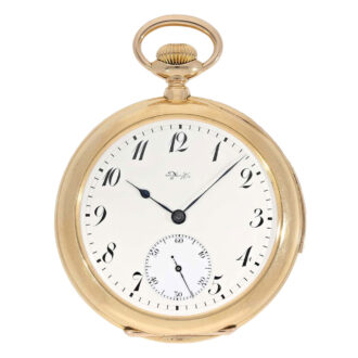 Swiss gold open faced minute repeating lever watch Circa 1901