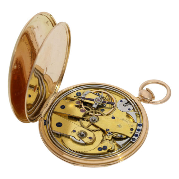 French 18K rose gold repeating Lépine cylinder watch Circa 1830 French 18K rose gold repeating Lépine cylinder watch Circa 1830