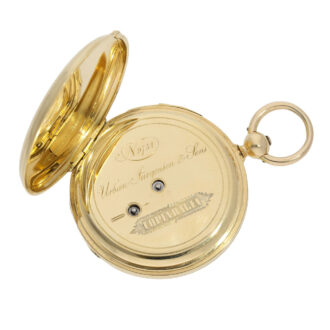 Early Danish gold hunting cased repeating lever Circa 1870 Early Danish gold hunting cased repeating lever Circa 1870
