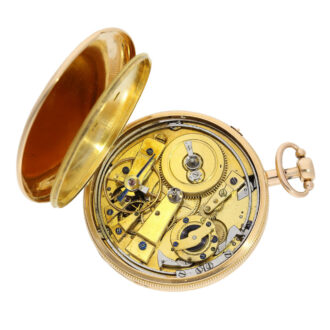 Large Swiss gold repeating virgule Lépine watch Circa 1820