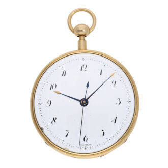 Early Swiss 18K gold repeating centre seconds cylinder watch Circa 1800 Early Swiss 18K gold repeating centre seconds cylinder watch Circa 1800
