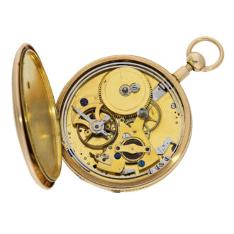 Early Swiss 18K gold repeating centre seconds cylinder watch Circa 1800 Early Swiss 18K gold repeating centre seconds cylinder watch Circa 1800