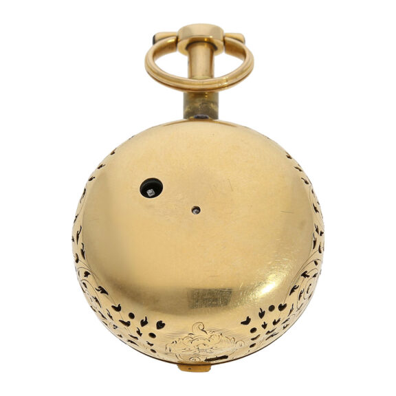 Swiss gold triple cased quarter repeating verge watch Circa 1750 Swiss gold triple cased quarter repeating verge watch Circa 1750