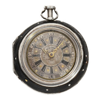 German silver triple cased verge repoussé watch Circa 1730