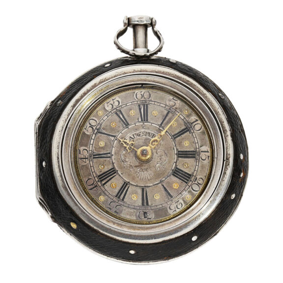 German silver triple cased verge repoussé watch Circa 1730