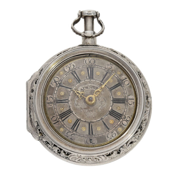 German silver triple cased verge repoussé watch Circa 1730 German silver triple cased verge repoussé watch Circa 1730