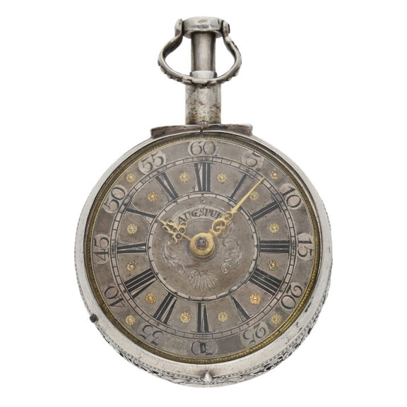 German silver triple cased verge repoussé watch Circa 1730 German silver triple cased verge repoussé watch Circa 1730