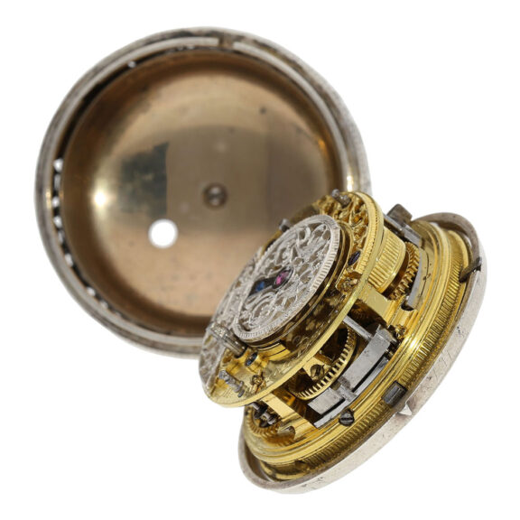 German silver triple cased verge repoussé watch Circa 1730 German silver triple cased verge repoussé watch Circa 1730