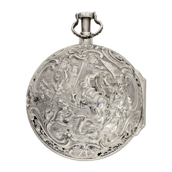 German silver triple cased verge repoussé watch Circa 1730 German silver triple cased verge repoussé watch Circa 1730