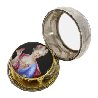 Important English silver mock pendulum verge watch Circa 1690 Important English silver mock pendulum verge watch Circa 1690