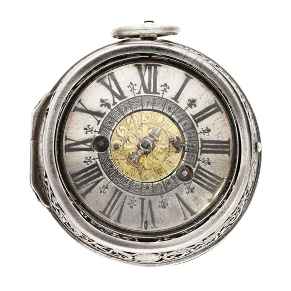 Swiss single-handed oignon watch with alarm Circa 1675-1680 Swiss single-handed oignon watch with alarm Circa 1675-1680