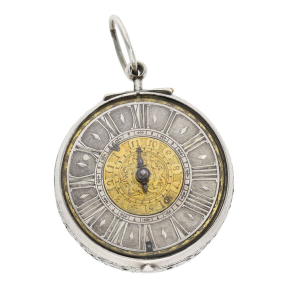 Early English single-handed verge watch with alarm Circa 1690 Early English single-handed verge watch with alarm Circa 1690