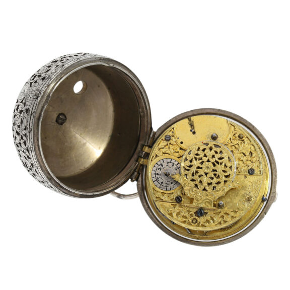 Early English single-handed verge watch with alarm Circa 1690 Early English single-handed verge watch with alarm Circa 1690