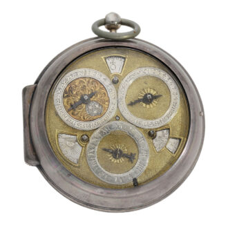 English silver complicated astronomical verge watch Circa 1690
