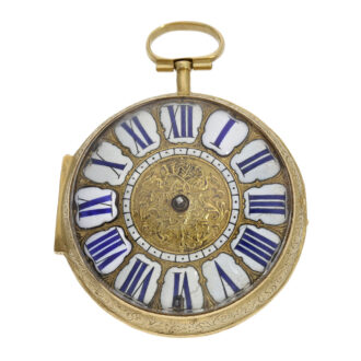 Early French gold single-handed verge oignon watch Circa 1700