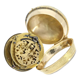 Early French gold single-handed verge oignon watch Circa 1700