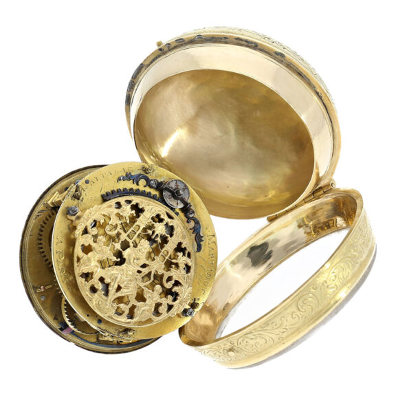 Early French gold single-handed verge oignon watch Circa 1700 Early French gold single-handed verge oignon watch Circa 1700